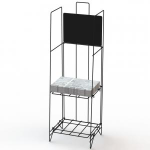  2 Wire Shelves Newspaper Display Stand KD Construction Manufactures