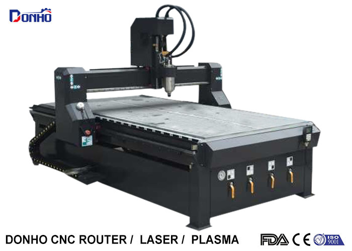  Black 4 Zones Vacuum Table CNC 3D Router Machine , Wood Carving Router Machine Manufactures