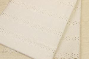  Antitear Cotton Lace Fabric By The Yard , Wrinkleproof Cotton Net Lace Fabric Manufactures