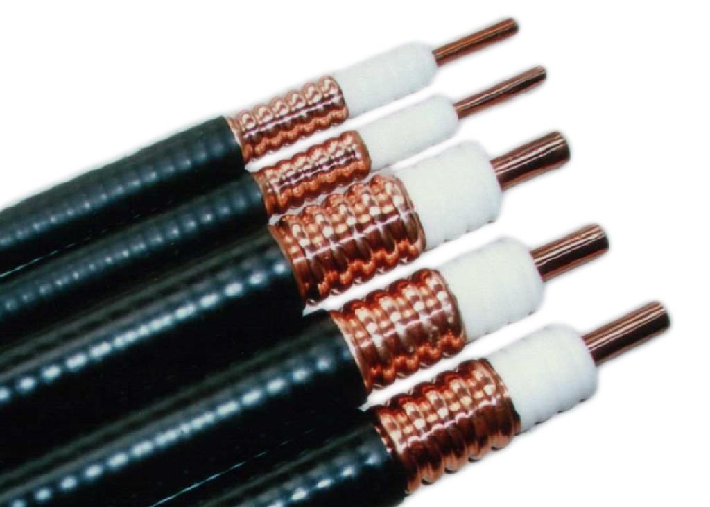  7/8 Inches  RF Coaxial Cable with PE Jacket  Smooth Copper Tube RF Feeder Cable Manufactures