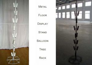  Balloons Tree Metal Floor Display Stands / 16 Tubular Holder Metal Display Rack Manufactures
