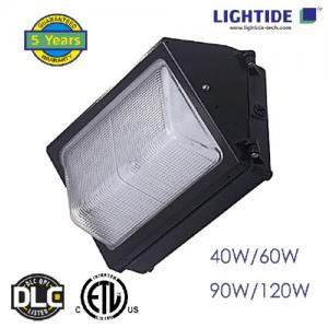  DLC premium Semi Cut-off LED Wall Pack Lights-Glass Refracto, 90W, 5 years warranty Manufactures