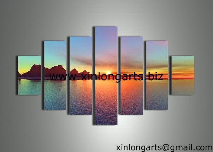  Astonish Sunset Glow Beach Oil Paintings Manufactures