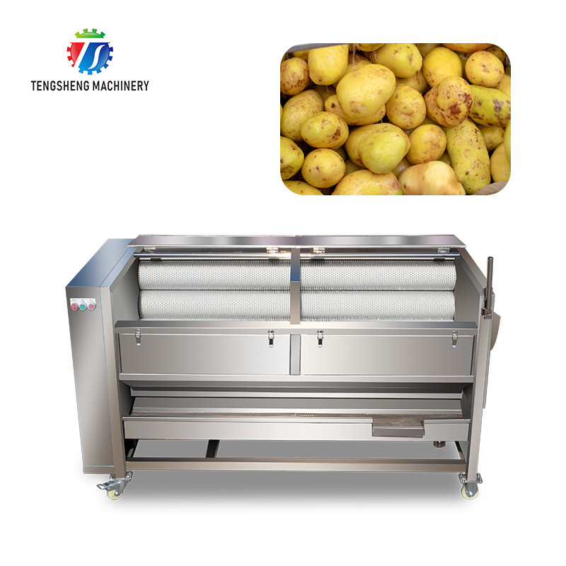  1500mm Brush Roller Potato Washing And Peeling Machine Manufactures