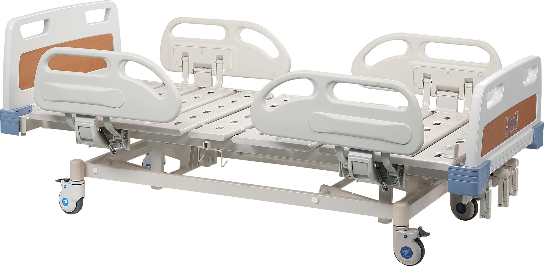  Rehabilitation Powder Coated Basic Hospital Bed , PP Handrails Fold Up Hospital Bed Manufactures