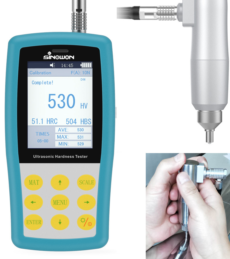  Short Manual Probe Ultrasonic Hardness Tester , Durometer Testing Equipment Manufactures