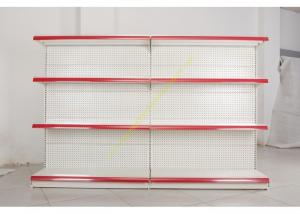  Single - side Store / Supermarket Display Shelving with 4 Layers Perforated Back Panel Manufactures