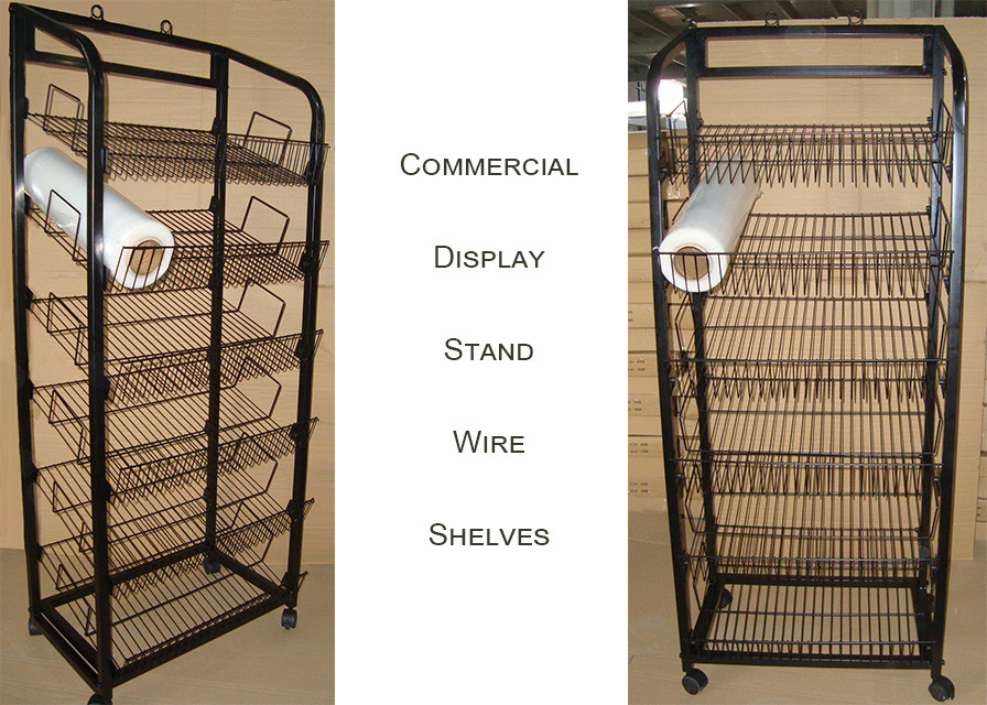  Multiple Shelves KD Structure Wire Rack Display / Light Duty Wire Retail Display Racks Manufactures