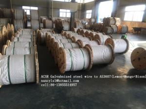  ACSR Galvanized Wire Cable AS3606 BS 4565 , 0.5-5.0mm Gauge Steel Core Wire Manufactures