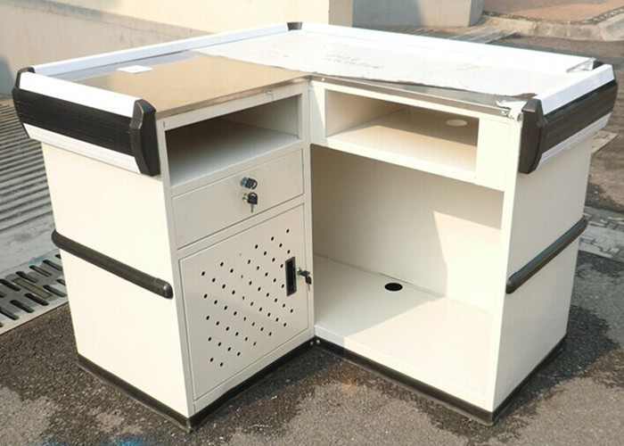  Supermarket Stainless Steel Cashier Counter Desk Manufactures
