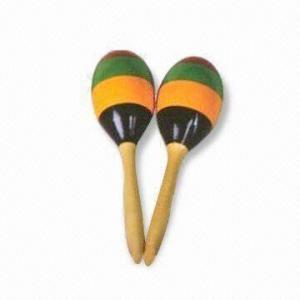  Wood Maracas with 6.5cm Diameter and 23.4 Length, Used for Teaching Music Manufactures