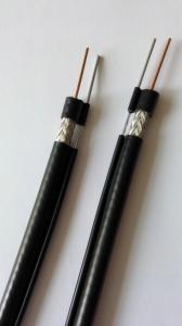  75 Ohm Digital Coaxial Cable , Flat Coaxial Cable Black PVC Tri - Shield Manufactures