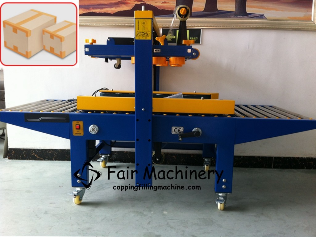  500mm Package SUS304 Carton Sealing Tape Machine Automatic Tape 0.35KW Manufactures