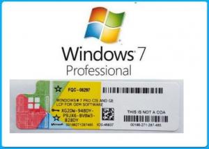  Product Key Windows 7 Professional Full Package English Language With DVD OEM BOX Manufactures