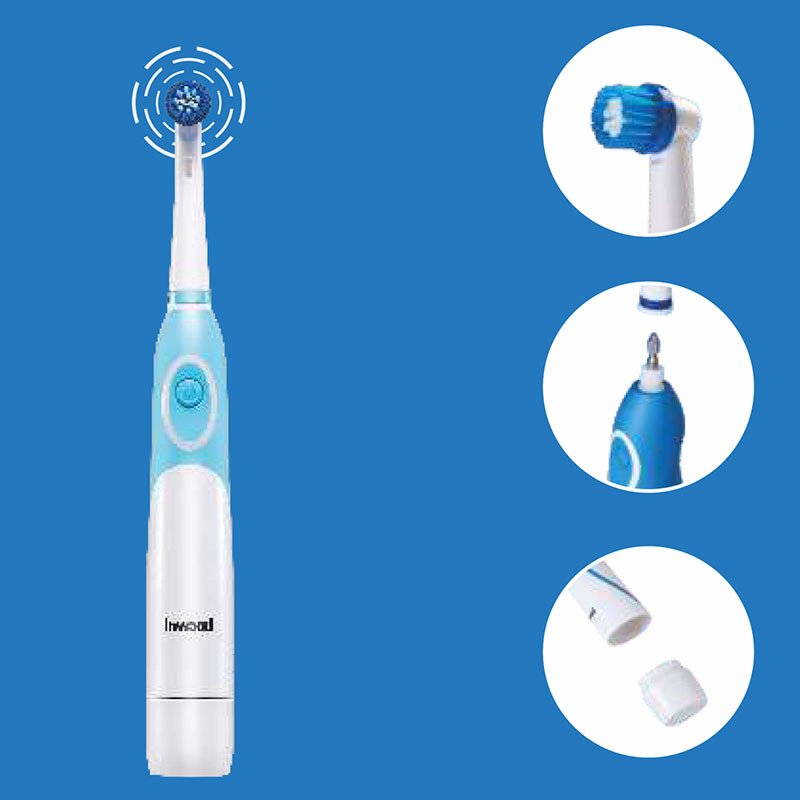 Buy cheap Dry battery rotary electric toothbrush 45 ° rotary cleaning portable oral from wholesalers