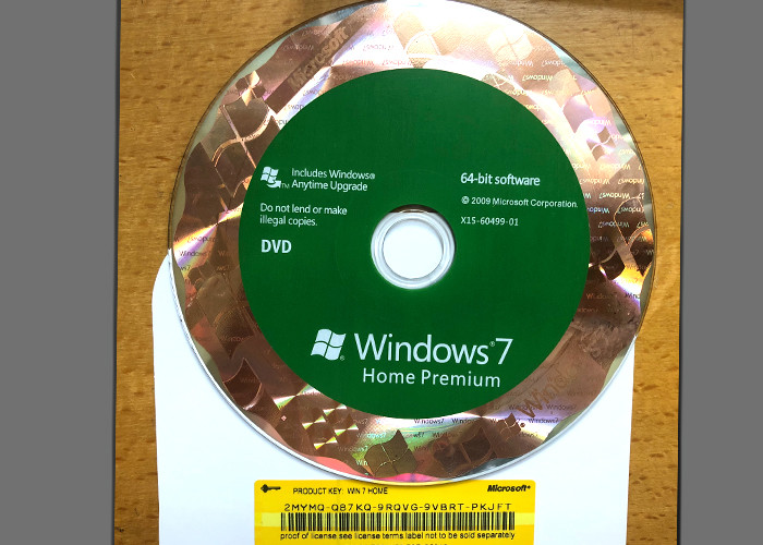 Original DVD Win 7 Basic Home , Windows 7 Retail Version For 1 PC Using Manufactures