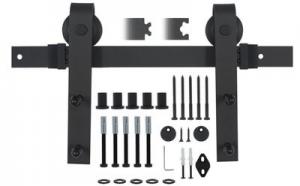  7.5 Ft Sliding Barn Door Hardware Powder Coated Black With 2m Rail Manufactures