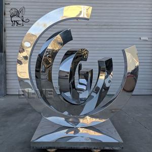  BLVE Stainless Steel Abstract Sculpture Modern Art Rotating Kinetic Wind Statue Large Outdoor Garden Decoration Manufactures