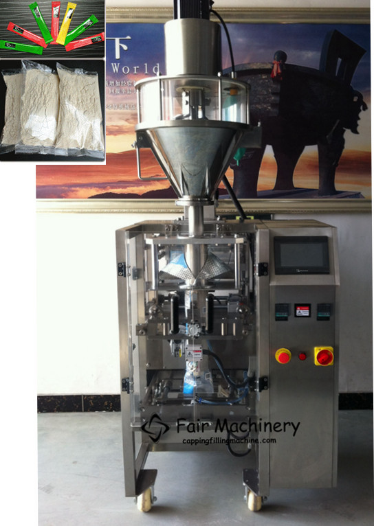  0.65mpa 500g Powder Pouch Packing Machine 220VAC Servo For Small Sachet Spice Manufactures