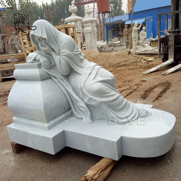  Marble Tombstone White Cemetery White Natural Stone Hand Carved gravestone Manufactures