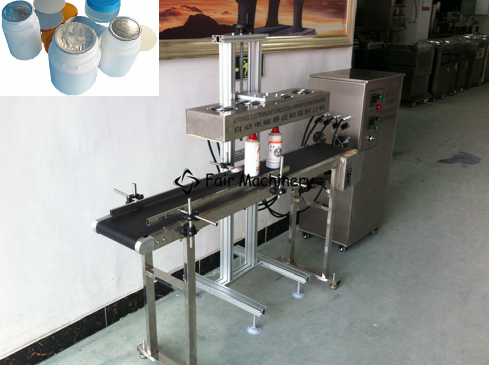 50BPM 3PH Electromagnetic Induction Foil Capping Machine Bottle Cap Sealing 1.8KW Manufactures