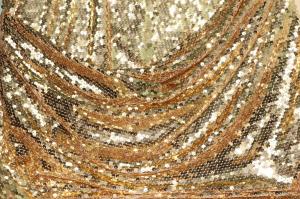  Non Flipped Bridal Lace Fabrics Glitz Delicate 135cm Width With Gold Sequin Manufactures
