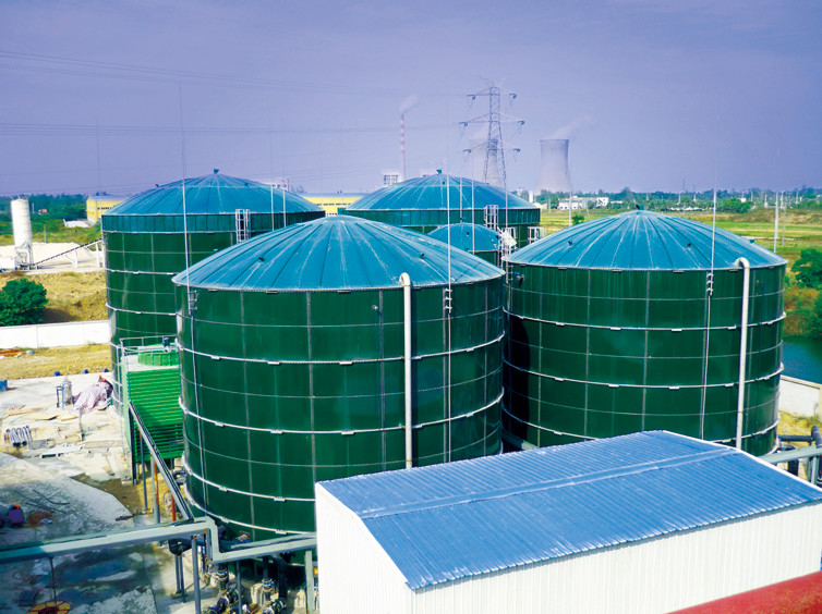  Smooth Glass Fused To Steel Tanks , Above Ground Fuel Storage Tanks AO Reactors Manufactures