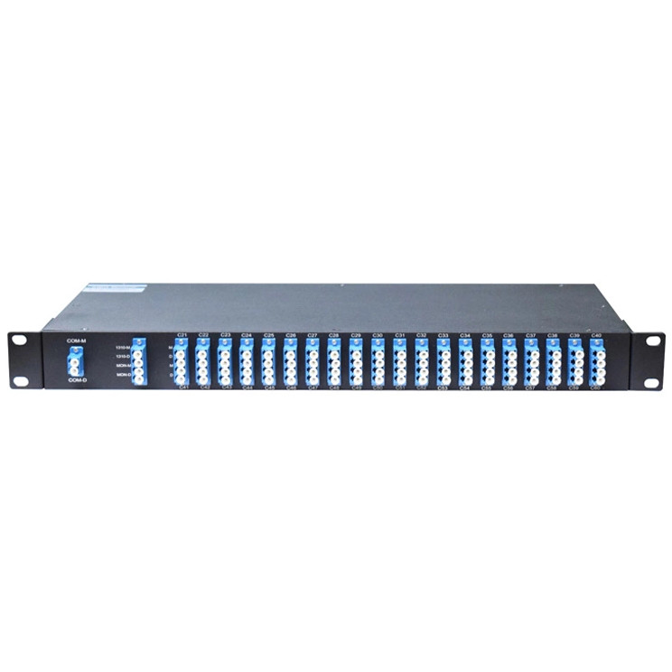 Quality 1U Chassis Rack Mount 40CH 100G Athermal AWG Passive WDM C21 C60 Mux Demux for sale