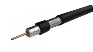  Quad-Shield Rg6 Coaxial Cable Flame Retardant PVC Jacket for CCTV / CATV Manufactures