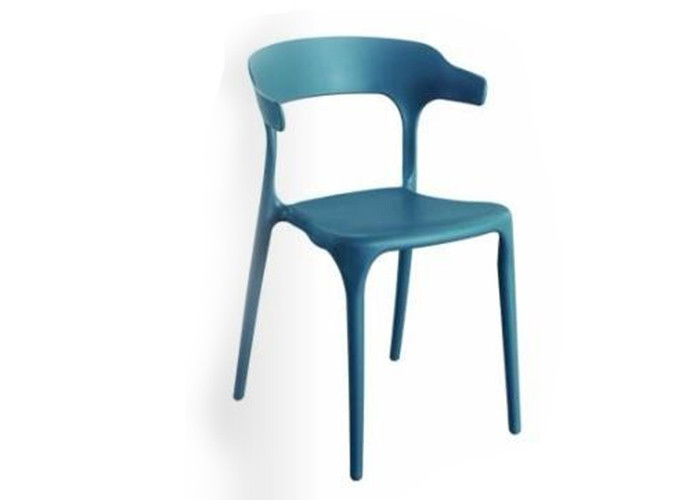  Blue Classic Stackable Modern Plastic Outdoor Dining Chairs Manufactures