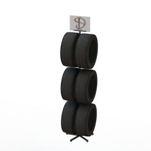  Automobile Cover Tyre 6 Rubber Tires Metal Display Rack Kd Base Manufactures