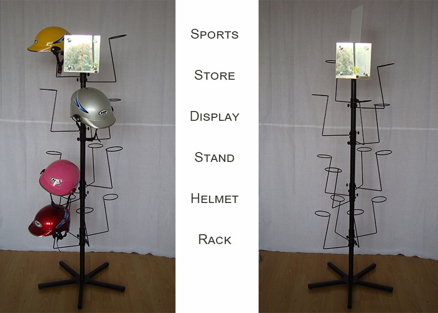  Motor Helmet Metal Clothing Display Rack Manufactures