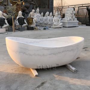  BLVE Marble Freestanding Bathtub White Solid Natural Stone Home Bath Tub European Style Bathroom Luxury Manufactures