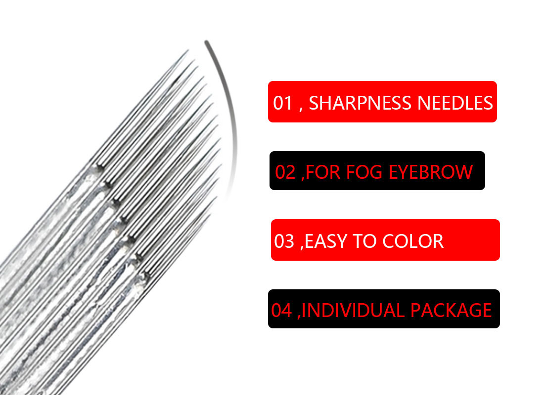  Universal  18 Pin Manual Shading Needles Microblading Blades #316 Stainless Steel Manufactures