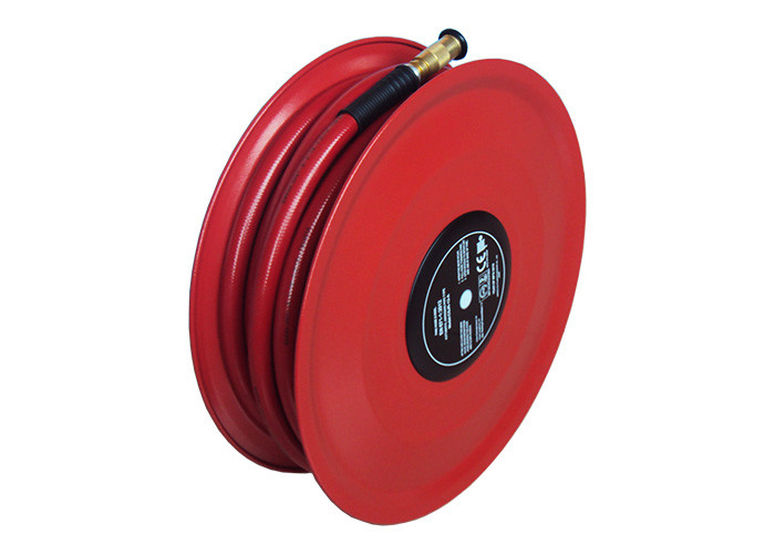 Red Hose Reel Disc With Fire Hose Reel Nozzle Plastics Powder Coating Manufactures