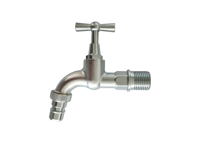  General Purpose Italy Type Bibcock Tap Sandblasted Chrome Surface Manufactures