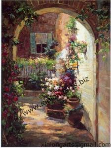  Garden Oil Painting On Canvas For LP51 Manufactures