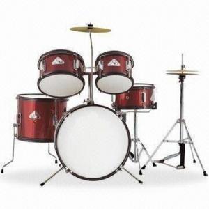  5-piece Junior Drum Set with Stool, Small Cymbals, Hi-hat/Snare Stand, Pedal and Throne Manufactures