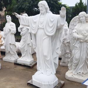  Custom Marble Jesus Statues White Hand Carving Religious Natural Stone Manufactures