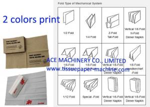  2 Lanes Two Colors Printing Paper Napkin Making Machine Manufactures