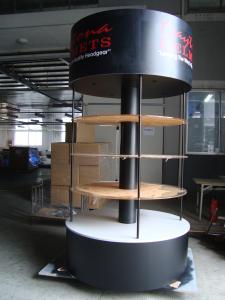  Permanent MDF Wooden Branded Display Stands With Graphic Multip Shelves Manufactures