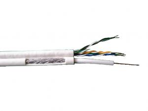  Standard Shield RG59CCS  with UTP CAT5E Cable , 24AWG 4 Pairs Lan CAT5E Cable Manufactures