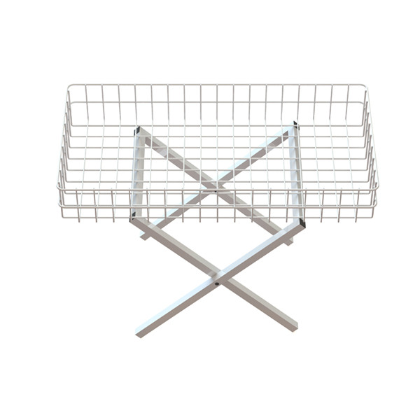  Folding Metal Wire Mobile Dump Table With Square Tube Foot Manufactures