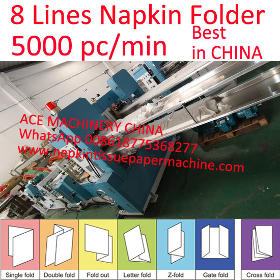  Taiwan Design High Speed Napkin Production Machine With 4 Channels 5000 Sheet/Min Manufactures
