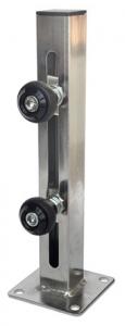  Double Roller Sliding Gate Guide Rollers Bracket 0-195mm Adjust Stainless Steel 304 Manufactures