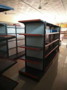  Metal Island Supermarket Display Shelving Gondola Retail Storage Shelf For Shop Manufactures