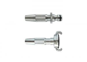  Rough Surface Brass Hose Nozzle Chrome Plated Finish Adjustable Water Spray From Mist to Jet Manufactures