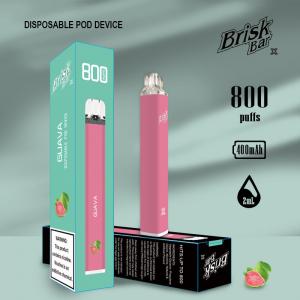  400mAh Brisk Bar 2ml Disposable Mini Electronic Cigarette With Guava Flavor Manufactures