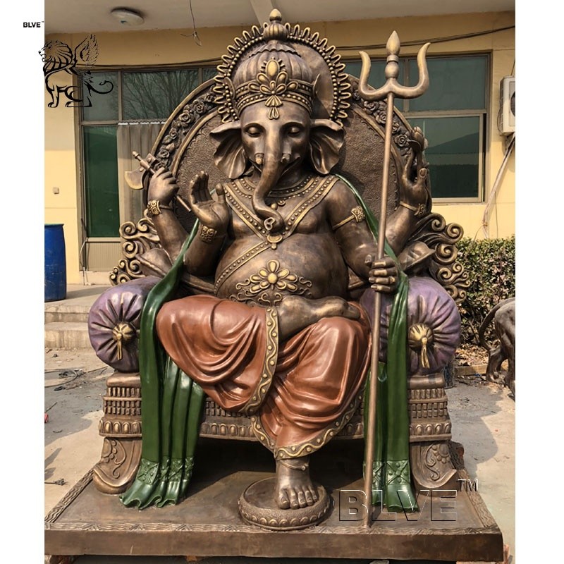  Bronze Ganesha Sculpture Buddha Statues Garden Life Size Indian God Lord Manufactures