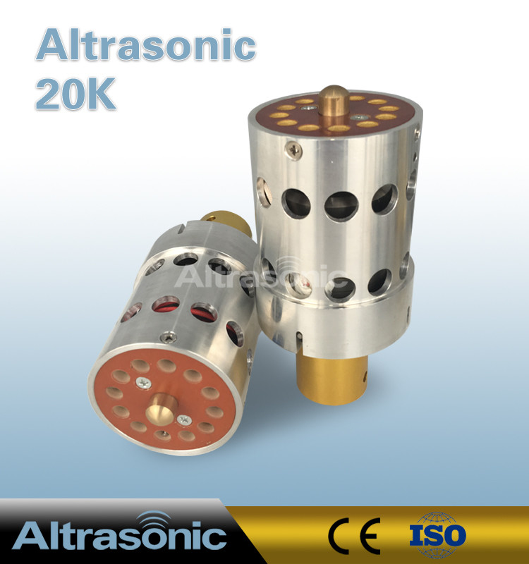  Dukane 110-3168 Utrasonic Welding Converter With 2 Nos Peizo 45mm Diameter Manufactures